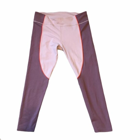 Fabletics Purple Orange strip leggings size XL - Picture 1 of 7
